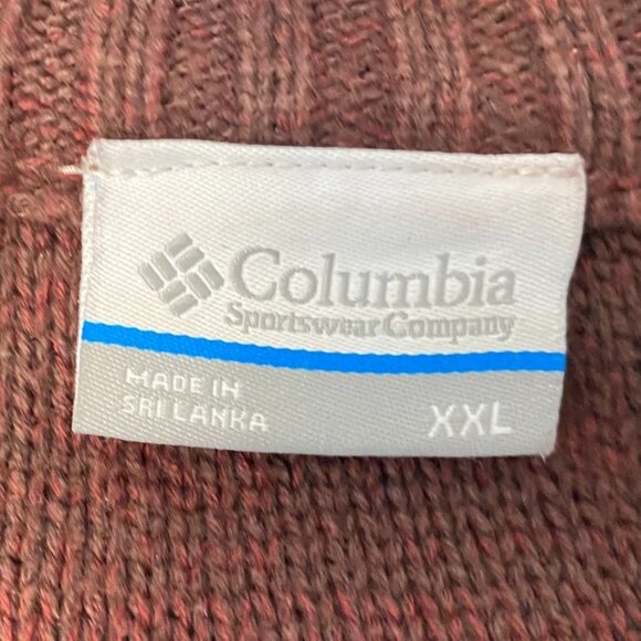Columbia Men's Sweater XXL Brown 1/4 Zip Knit Pullover 100% Cotton - Picture 5 of 12
